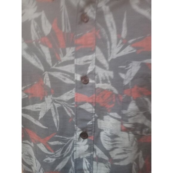 Huk Shirt Mens Sz L Blue Floral Performance Fishing Button Camp Outdoor Casual - Picture 4 of 13